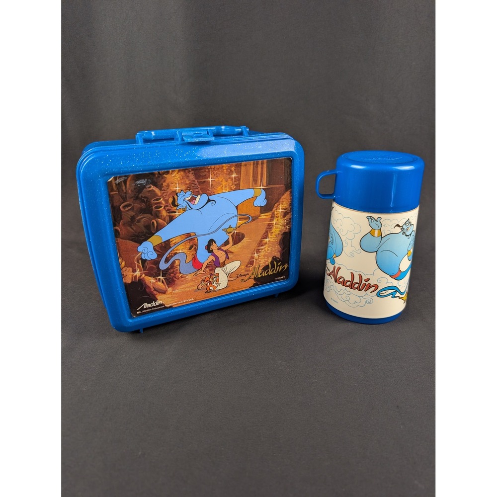 Vintage 1992 Disney Aladdin Lunch Box with Thermos